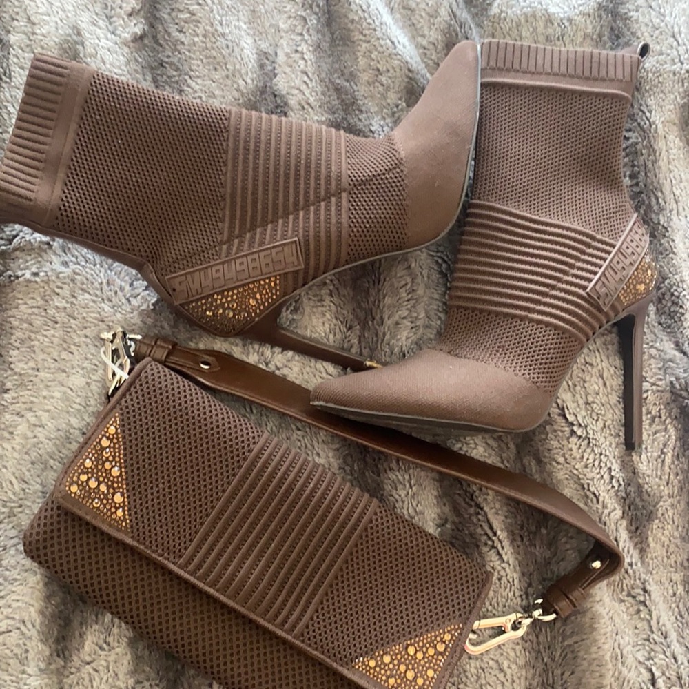 Steve Madden ankle boots matching bag